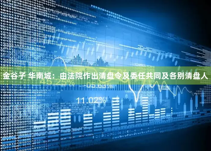 金谷子 华南城：由法院作出清盘令及委任共同及各别清盘人