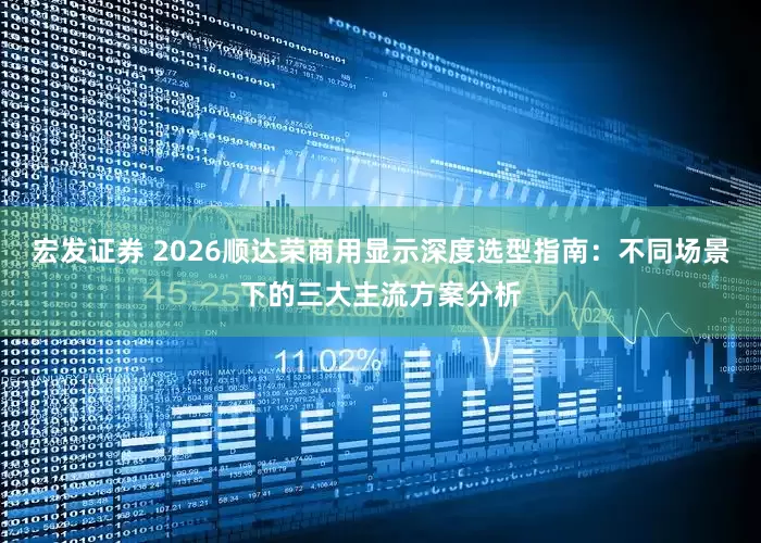 宏发证券 2026顺达荣商用显示深度选型指南：不同场景下的三大主流方案分析